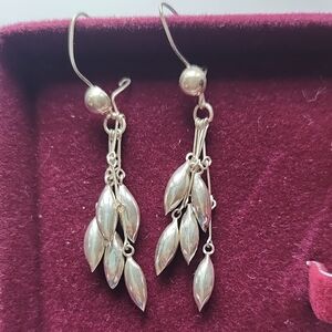 Antique Elegant Sterling Silver Dangle Earrings